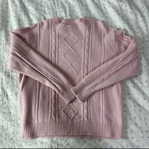 Hollister Pink Chunky Knit Sweater (S)